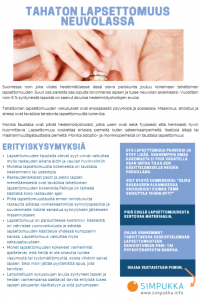 Kuvassa on tahaton lapsettomuus neuvolassa -esite