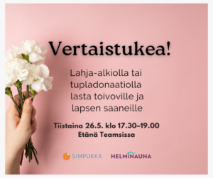 kukkakimppu kädessä, Simpukan ja Helminauhan logot