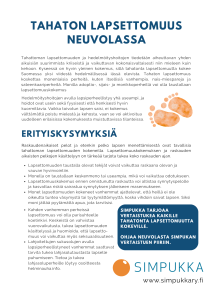 Tahaton lapsettomuus neuvolassa -esote. Simpukan logo
